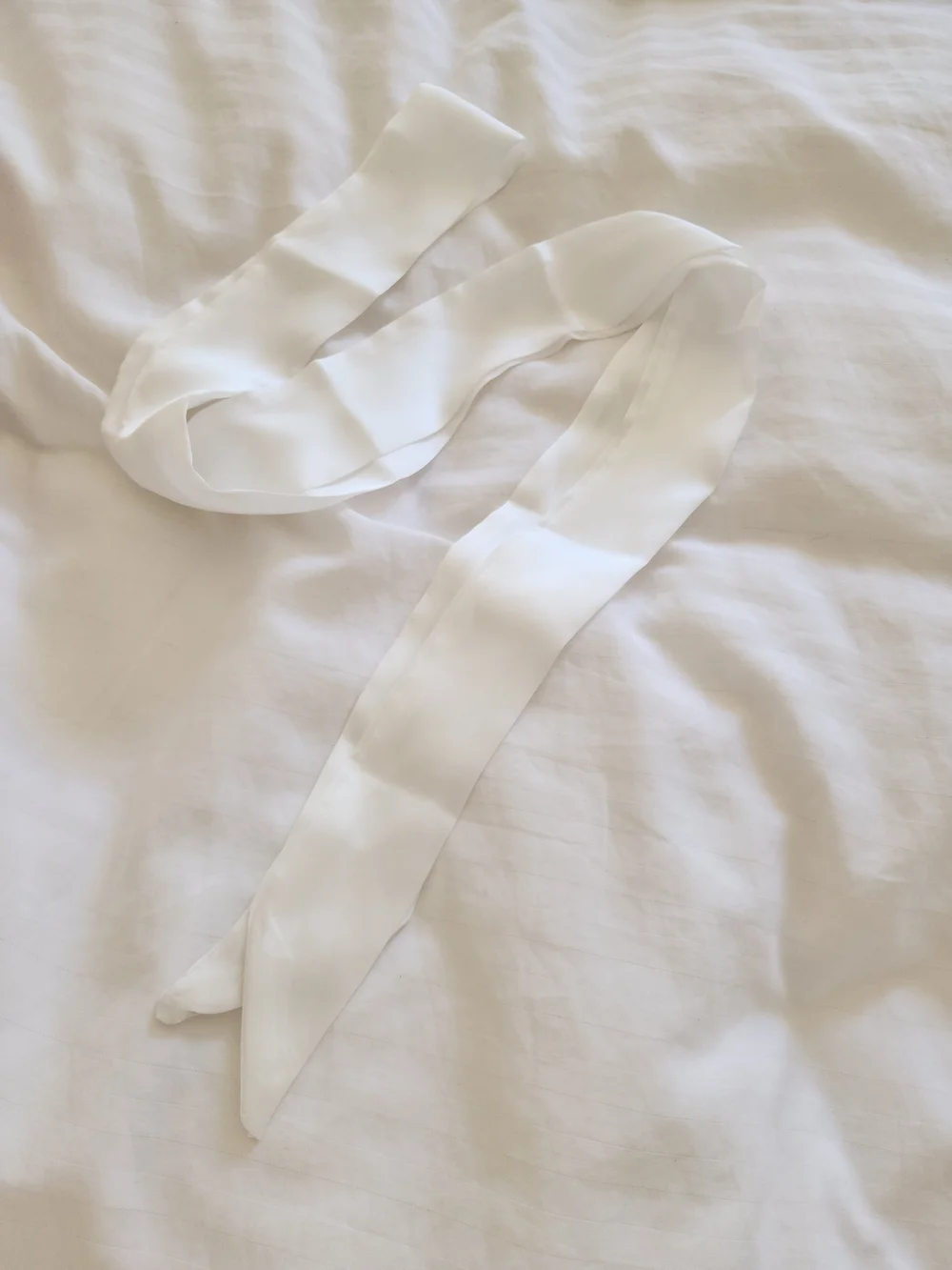 Nordstrom White Lightweight Hair Scarf Tie
